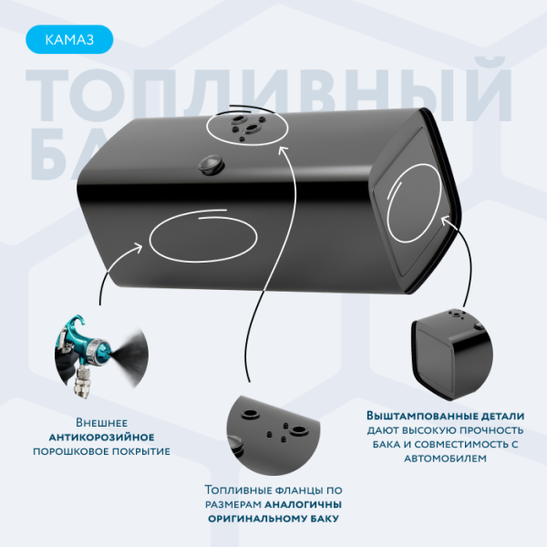 Топливный бак 600 литров (650х650х1500)