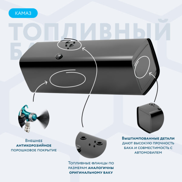 Топливный бак 750 литров (650х650х1930)